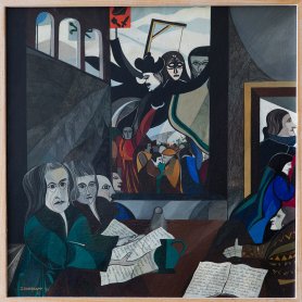Bürgermeister Schwarz (2. Tafel), Tempera, 1976