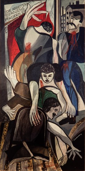 Ermordung der spanischen Anwälte (2. Tafel), Öl, 1977