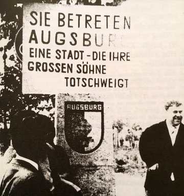 Transparent "Sie betreten Augsburg"